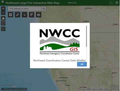 NWCC Interactive Large Fire Map